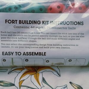 Fort Building Kit with Sticks and Connector Balls